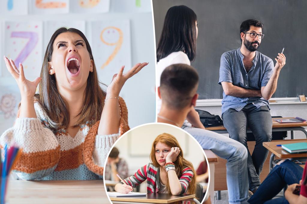 The teacher rests, blames the technology for failed children's education