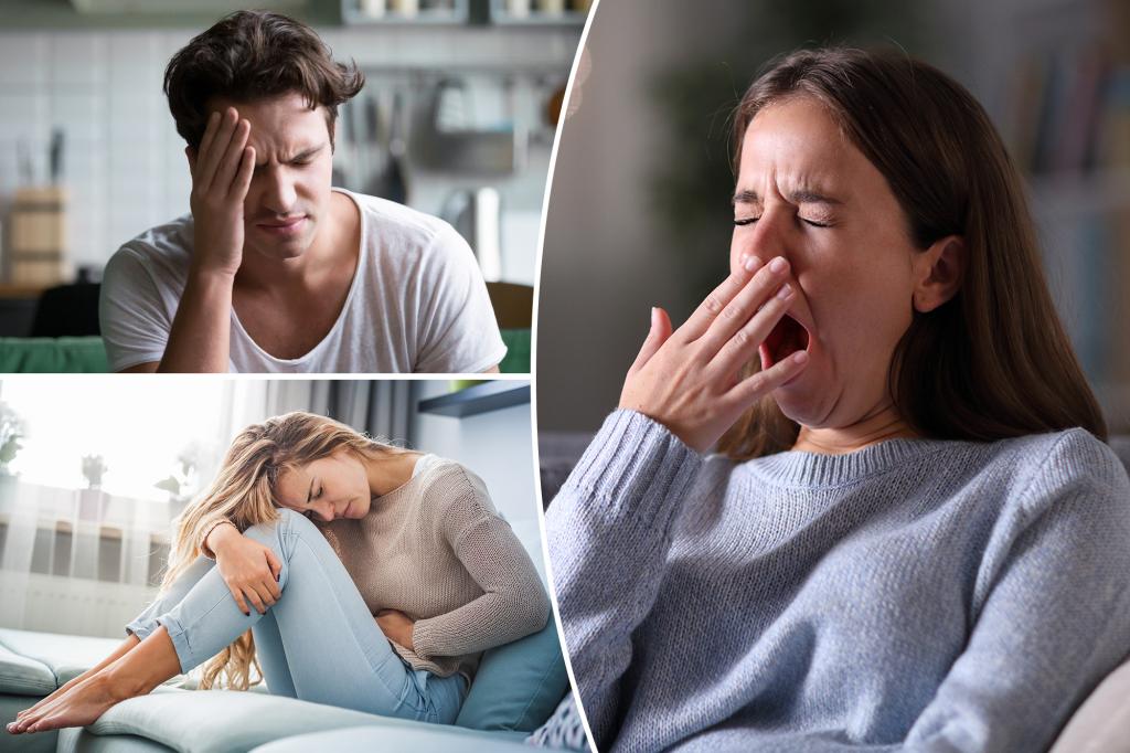 How often most people have headaches and stomach aches?