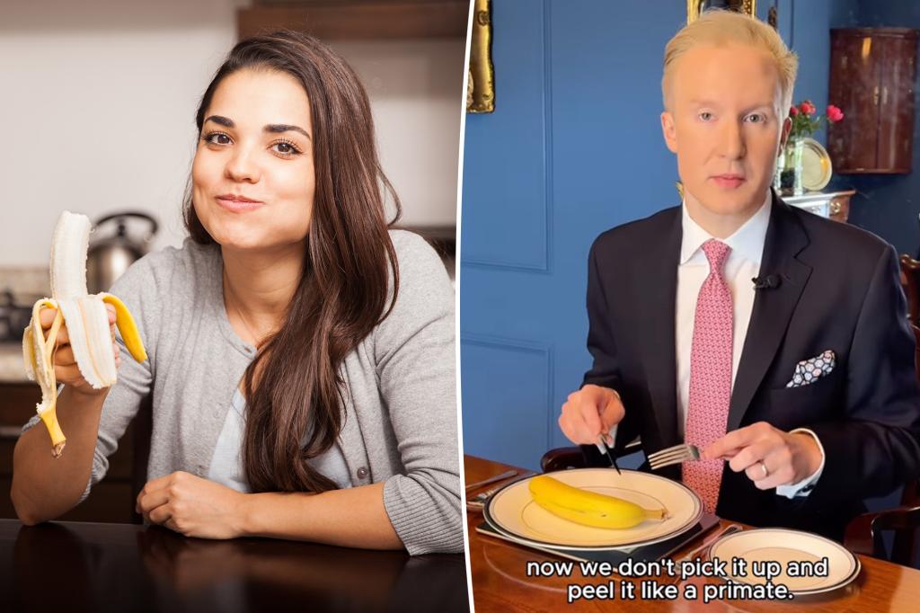 The decency expert shows the right way to eat a banana